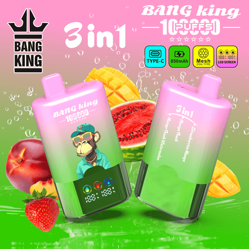 Bang King 100K 3-in-1 Disposable Vape – 100,000 Puffs Multi-Flavor Rechargeable Vape - Imagen 10