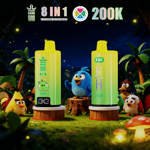 Bang King 200K 8-in-1 Disposable Vape – 200,000 Puffs Multi-Flavor Device with Rechargeable Battery – Image 2
