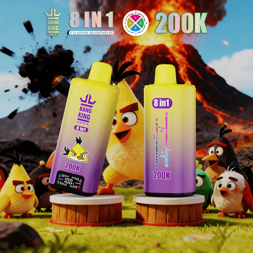 Bang King 200K 8-in-1 Disposable Vape – 200,000 Puffs Multi-Flavor Device with Rechargeable Battery – Image 3