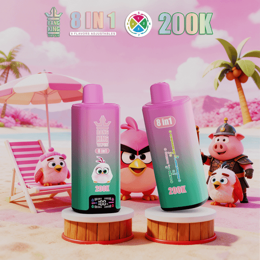 Bang King 200K 8-in-1 Disposable Vape – 200,000 Puffs Multi-Flavor Device with Rechargeable Battery – Image 4