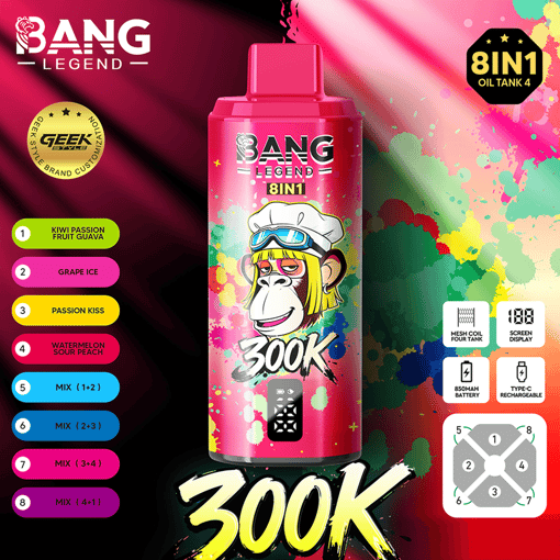 Bang Legend 300K 8-in-1 Disposable Vape – 300000 Puffs | innovative 8-in-1 multi-flavor system - Image 4