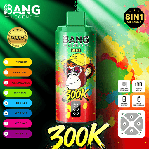 Bang Legend 300K 8-in-1 Disposable Vape – 300000 Puffs | innovative 8-in-1 multi-flavor system - Image 5