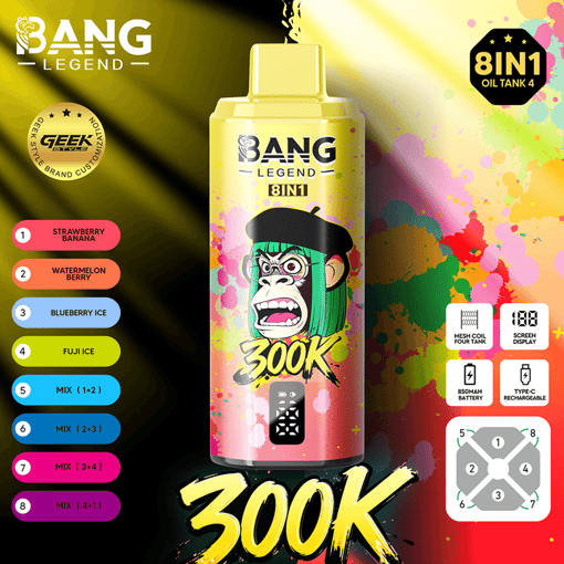 Bang Legend 300K 8-in-1 Disposable Vape – 300000 Puffs | innovative 8-in-1 multi-flavor system - Image 8