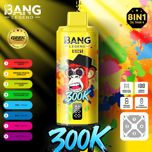 Bang Legend 300K 8-in-1 Disposable Vape – 300000 Puffs | innovative 8-in-1 multi-flavor system - Image 10