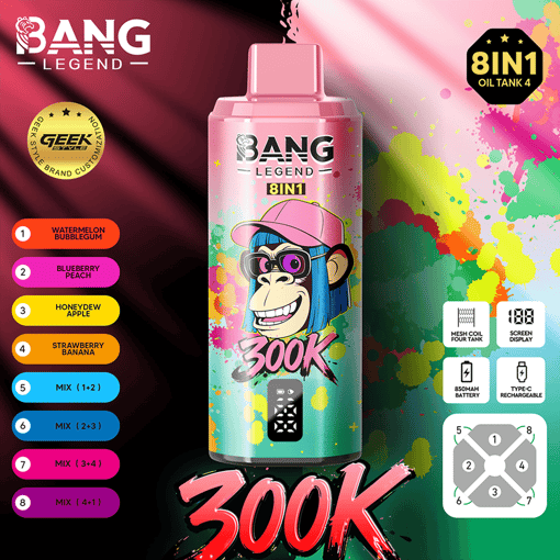 Bang Legend 300K 8-in-1 Disposable Vape – 300000 Puffs | innovative 8-in-1 multi-flavor system - Image 11