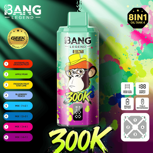 Bang Legend 300K 8-in-1 Disposable Vape – 300000 Puffs | innovative 8-in-1 multi-flavor system - Image 12