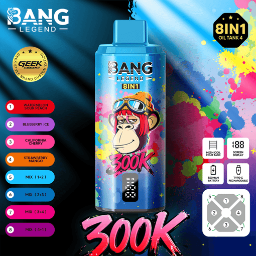 Bang Legend 300K 8-in-1 Disposable Vape – 300000 Puffs | innovative 8-in-1 multi-flavor system - Image 13