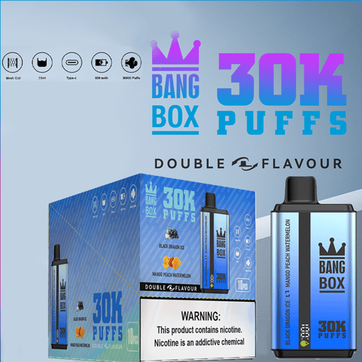 Bang Box 30K 2-in-1 Disposable Vape – 30,000 Puffs | Dual Flavor Switch | Compact Rechargeable Vape – Image 2