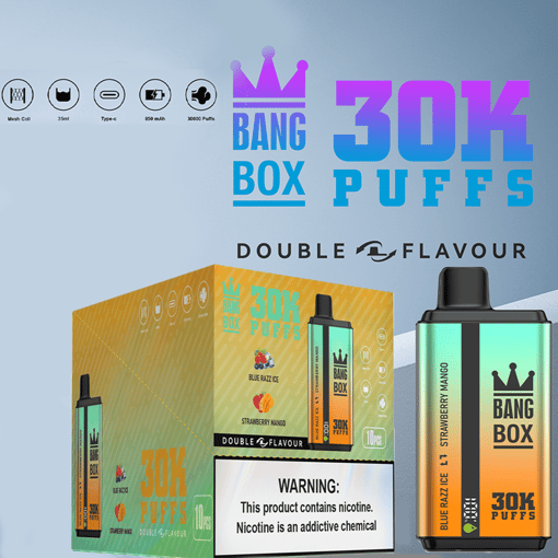 Bang Box 30K 2-in-1 Disposable Vape – 30,000 Puffs | Dual Flavor Switch | Compact Rechargeable Vape – Image 4