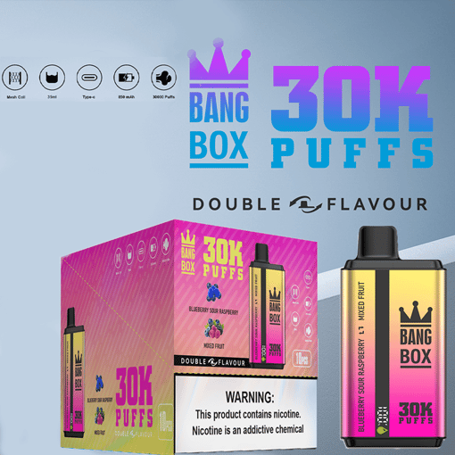 Bang Box 30K 2-in-1 Disposable Vape – 30,000 Puffs | Dual Flavor Switch | Compact Rechargeable Vape – Image 7