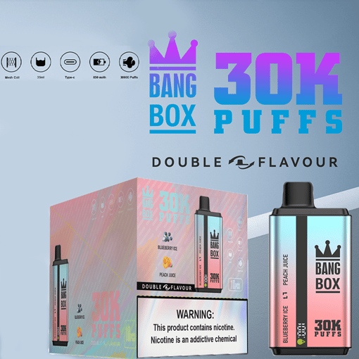Bang Box 30K 2-in-1 Disposable Vape – 30,000 Puffs | Dual Flavor Switch | Compact Rechargeable Vape – Image 5