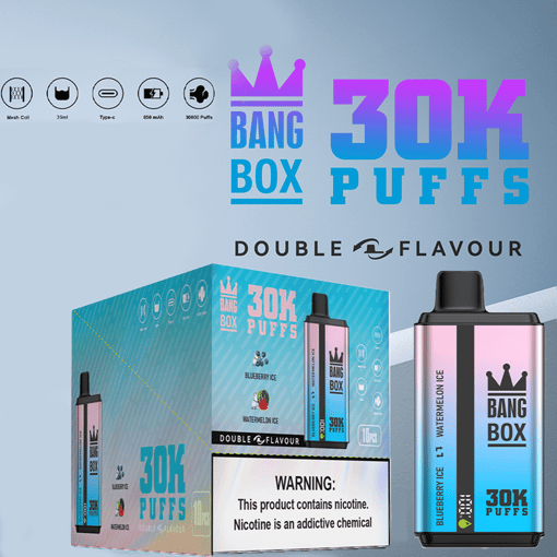 Bang Box 30K 2-in-1 Disposable Vape – 30,000 Puffs | Dual Flavor Switch | Compact Rechargeable Vape – Image 6