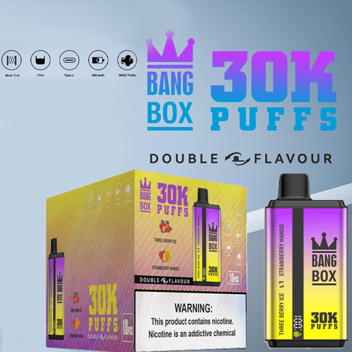 Bang Box 30K 2-in-1 Disposable Vape – 30,000 Puffs | Dual Flavor Switch | Compact Rechargeable Vape – Image 11