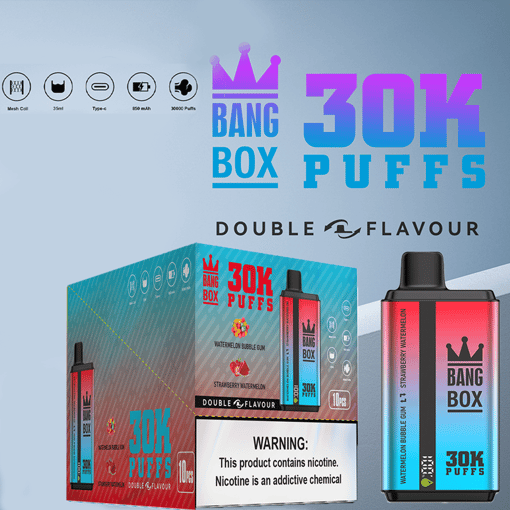 Bang Box 30K 2-in-1 Disposable Vape – 30,000 Puffs | Dual Flavor Switch | Compact Rechargeable Vape – Image 12