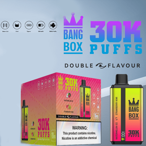 Bang Box 30K 2-in-1 Disposable Vape – 30,000 Puffs | Dual Flavor Switch | Compact Rechargeable Vape – Image 13