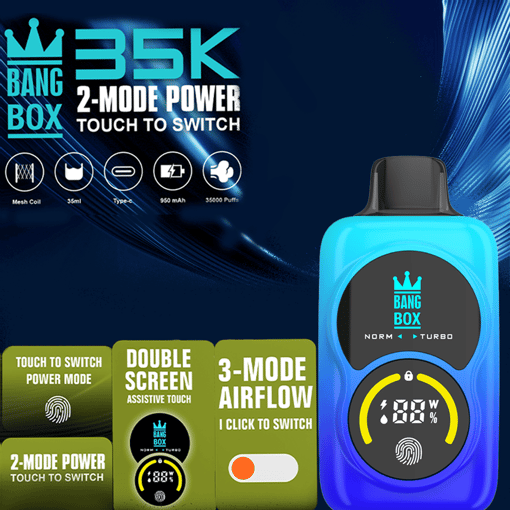 Bang Box 35K Adjustable Disposable Vape – 35,000 Puffs | Adjustable vapor mode - Image 3
