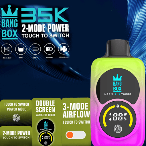 Bang Box 35K Adjustable Disposable Vape – 35,000 Puffs | Adjustable vapor mode - Image 4