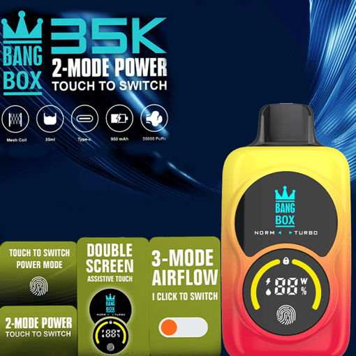 Bang Box 35K Adjustable Disposable Vape – 35,000 Puffs | Adjustable vapor mode - Image 5