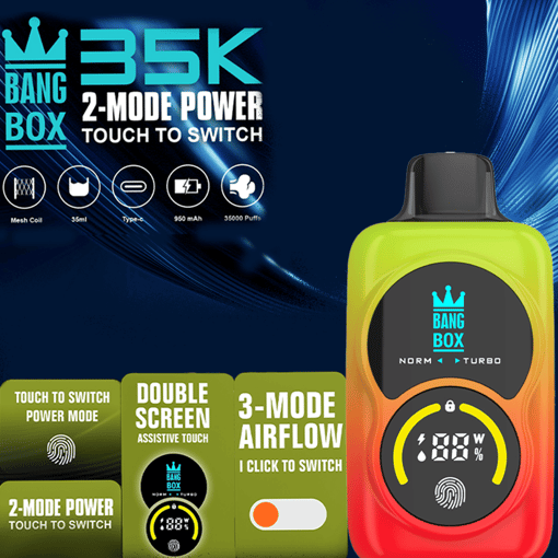 Bang Box 35K Adjustable Disposable Vape – 35,000 Puffs | Adjustable vapor mode - Image 9