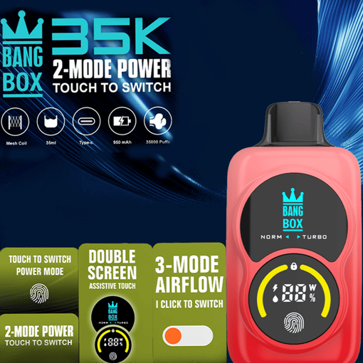 Bang Box 35K Adjustable Disposable Vape – 35,000 Puffs | Adjustable vapor mode - Image 11