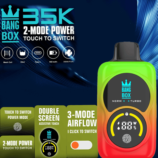 Bang Box 35K Adjustable Disposable Vape – 35,000 Puffs | Adjustable vapor mode - Image 12