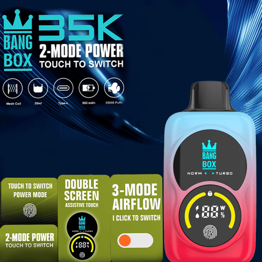 Bang Box 35K Adjustable Disposable Vape – 35,000 Puffs | Adjustable vapor mode - Image 13