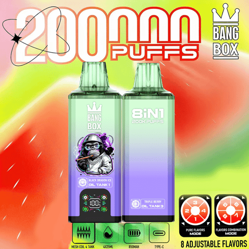 Bang Box 200K 8-in-1 Disposable Vape – 200,000 Puffs | Unlimited Flavor Rotation – Bild 2