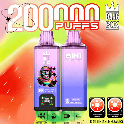 Bang Box 200K 8-in-1 Disposable Vape – 200,000 Puffs | Unlimited Flavor Rotation – Bild 5