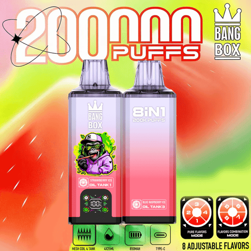 Bang Box 200K 8-in-1 Disposable Vape – 200,000 Puffs | Unlimited Flavor Rotation – Bild 9