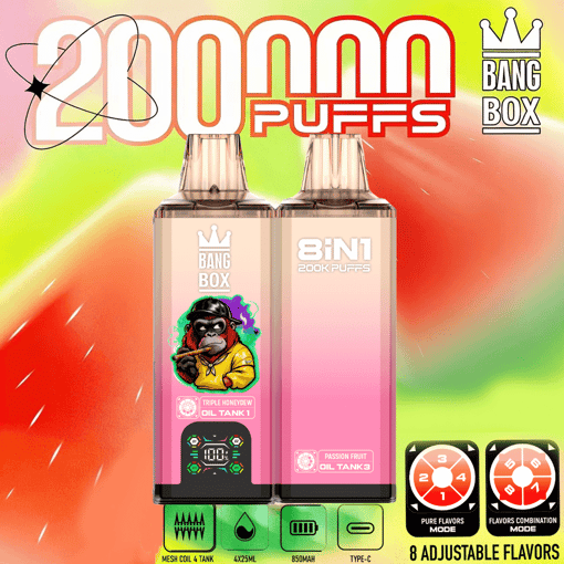 Bang Box 200K 8-in-1 Disposable Vape – 200,000 Puffs | Unlimited Flavor Rotation – Bild 10