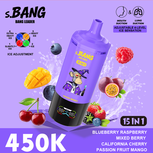 Bang Leader 450K Disposable Vape – 15-in-1 Flavor System | Adjustable Ice Levels | MTL & DTL Dual Mode | 450,000 Puffs - Image 3