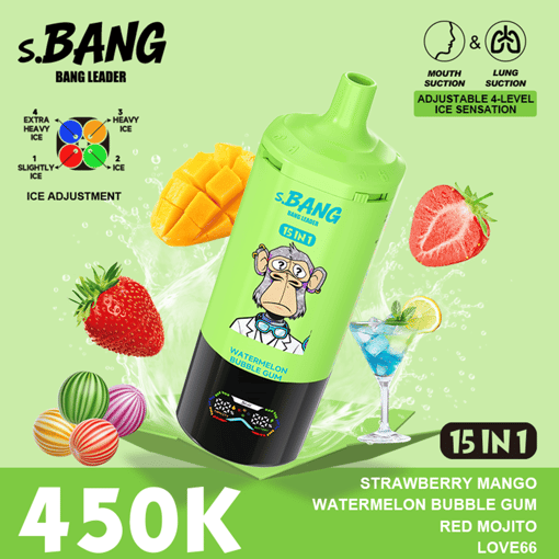 Bang Leader 450K Disposable Vape – 15-in-1 Flavor System | Adjustable Ice Levels | MTL & DTL Dual Mode | 450,000 Puffs - Image 8