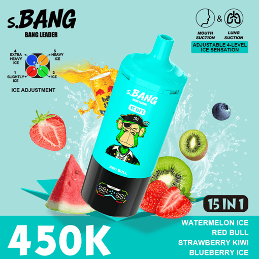Bang Leader 450K Disposable Vape – 15-in-1 Flavor System | Adjustable Ice Levels | MTL & DTL Dual Mode | 450,000 Puffs - Image 13
