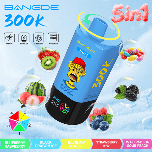 Bang DE 300K 5-in-1 Disposable Vape – 300,000 Puffs | 5 Flavor Switch – Bild 4
