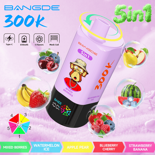 Bang DE 300K 5-in-1 Disposable Vape – 300,000 Puffs | 5 Flavor Switch – Bild 6