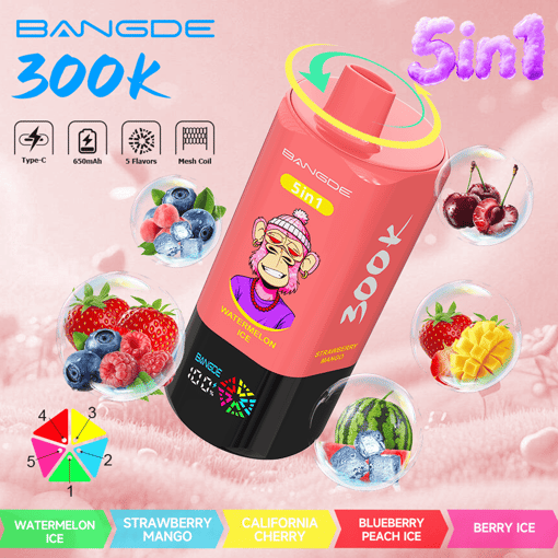 Bang DE 300K 5-in-1 Disposable Vape – 300,000 Puffs | 5 Flavor Switch – Bild 11