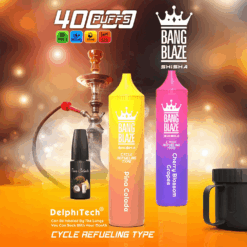 Vape desechable de aceite Bang Blaze 40K - 40,000 inhalaciones | Bobina de malla | 12 sabores premium