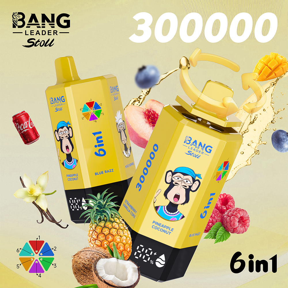 Bang Leader Stoll 300K EU Disposable Vape | 300,000 Puffs 6-in-1 Multi-Flavor | EU Warehouse Shipping - Image 3