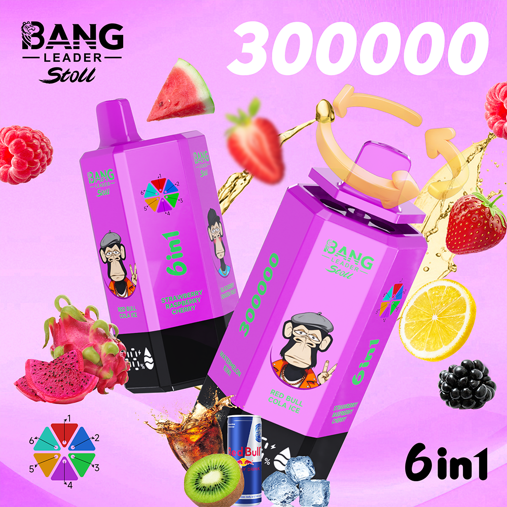 Bang Leader Stoll 300K EU Disposable Vape | 300,000 Puffs 6-in-1 Multi-Flavor | EU Warehouse Shipping - Image 5