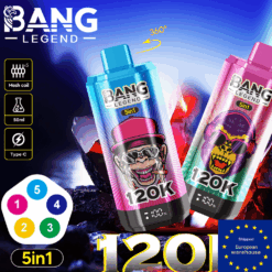 Bang Legend 120K 5-in-1 Disposable Vape | EU Warehouse Shipping | 5-in-1 Multi-Flavor System