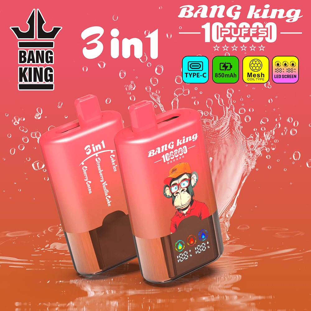 Bang King 100K 3-in-1 Disposable Vape – 100,000 Puffs Multi-Flavor Rechargeable Vape – Image 5