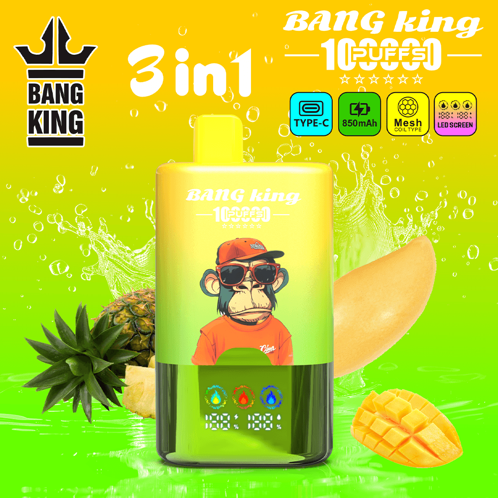 Bang King 100K 3-in-1 Disposable Vape – 100,000 Puffs Multi-Flavor Rechargeable Vape – Image 9