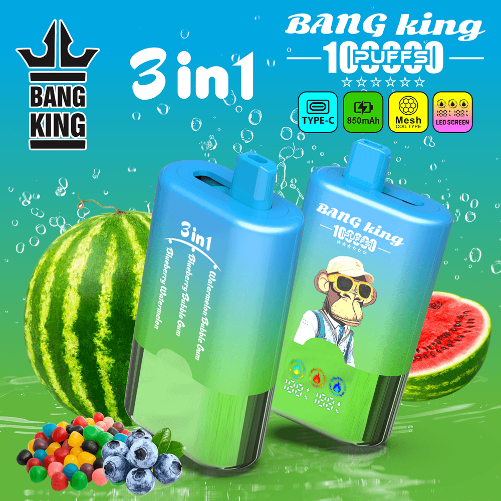 Bang King 100K 3-in-1 Disposable Vape – 100,000 Puffs Multi-Flavor Rechargeable Vape – Image 13